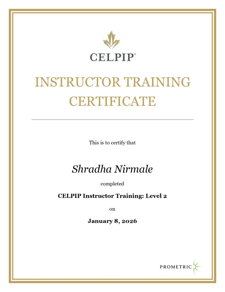CELPIP Instructor Training (Level 2)